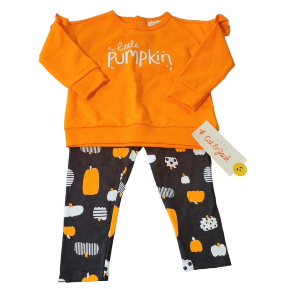 Little Pumpkin Halloween outfit baby girl